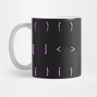 Pink Typewriter Symbols Mug